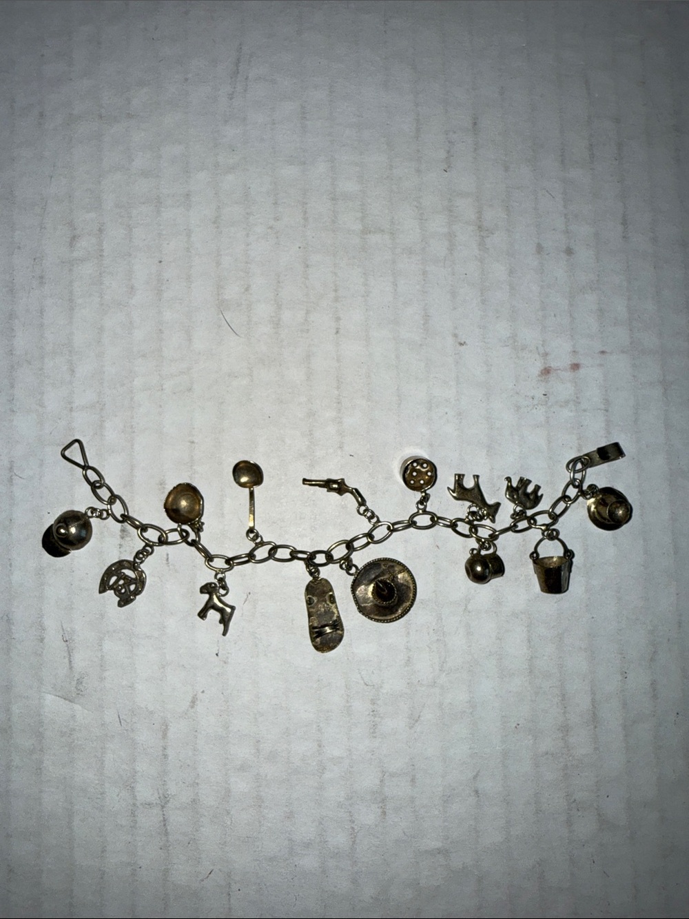 Vintage Silver Charm Bracelet